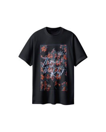 Botanical Print T-shirt(Black)