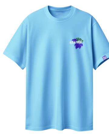 Botanical Print T-shirt(Blue)